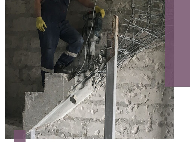 Демонтаж металлических и бетонных лестниц в Торжке