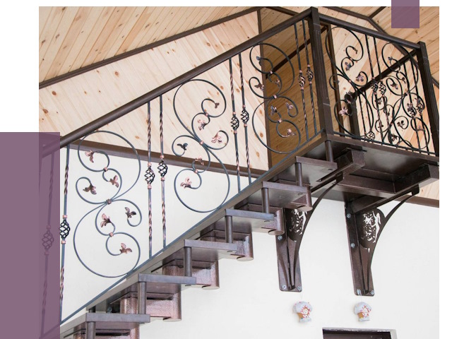 Кованые лестницы в Торжке от 79747 руб. под ключ