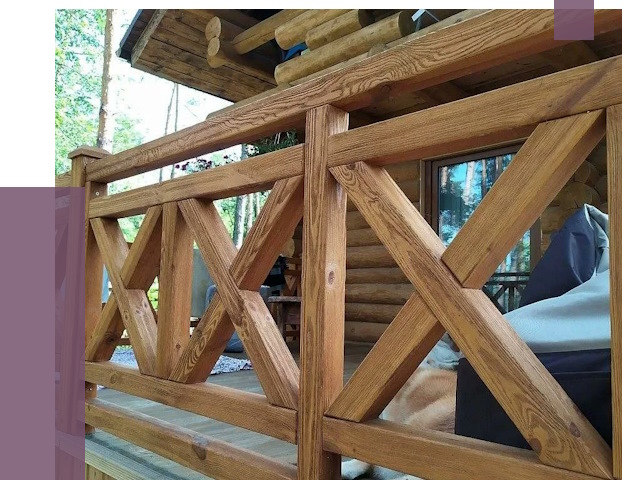 Деревянные перила под ключ в Торжке от 7668 руб. 