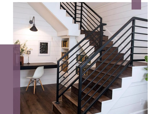 Перила для лестницы в доме в Торжке от 7412 руб. — ПРОЛЁТ-Трж