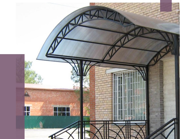 Металлические навесы и козырьки в Торжке от 12780 руб.