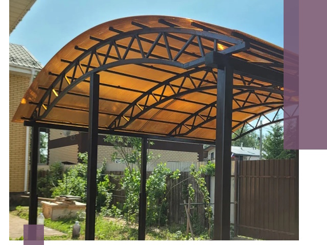 Изготовление навесов под ключ в Торжке из качественных материалов