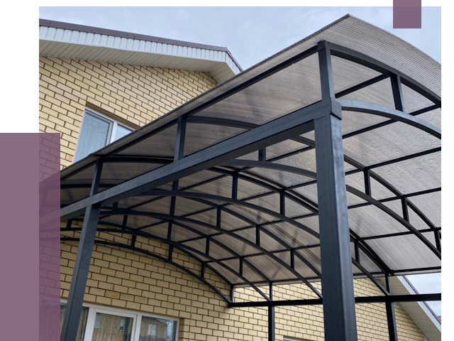 Монтаж козырьков в Торжке от 11502 руб. | ПРОЛЁТ-Трж