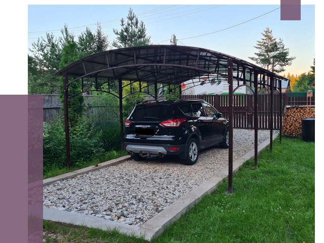 Навесы для автомобиля в Торжке от 13138 руб.  | ПРОЛЁТ-Трж