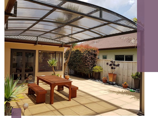 Навесы во двор под ключ в Торжке — изготовление и монтаж