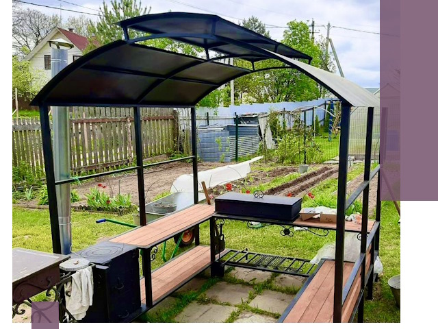 Навесы для барбекю в Торжке: изготовление, монтаж и демонтаж