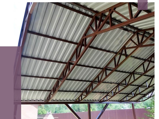 Навесы из профнастила в Торжке от 7361 руб. | ПРОЛЁТ-Трж