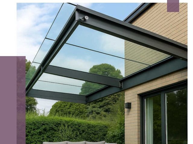 Стеклянные навесы и козырьки в Торжке от 12269 руб.