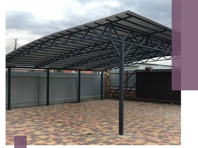 Металлические навесы под ключ в Торжке — изготовление и монтаж