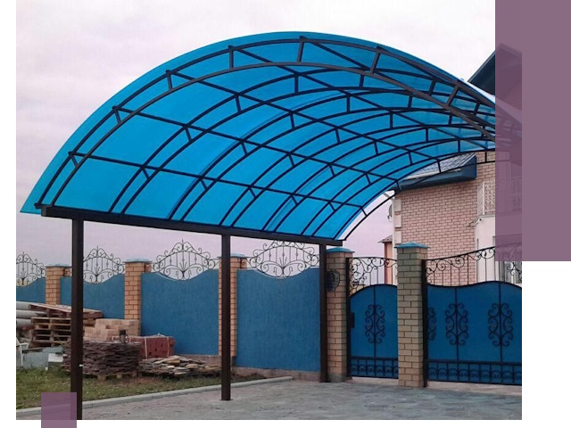 Арочные навесы под ключ в Торжке — изготовление и монтаж
