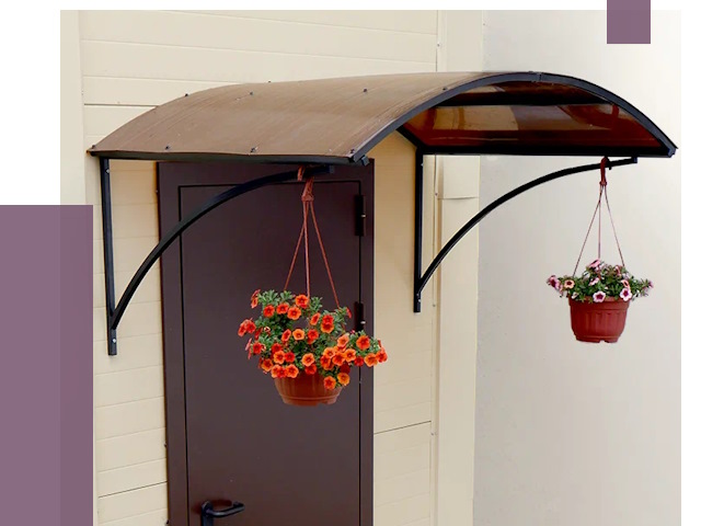 Козырьки над входом в Торжке от 14825 руб.  | ПРОЛЁТ-Трж