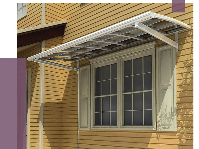 Козырьки над окнами в Торжке от 7617 руб. — монтаж, покупки | ПРОЛЁТ-Трж