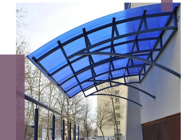 Козырьки из поликарбоната в Торжке от 4294 руб. под ключ | ПРОЛЁТ-Трж