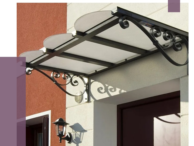 Односкатные козырьки в Торжке от 8384 руб.  | ПРОЛЁТ-Трж