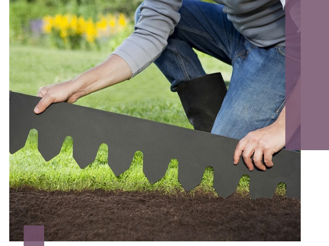 Металлические бордюры для газона в Торжке — изготовление и монтаж