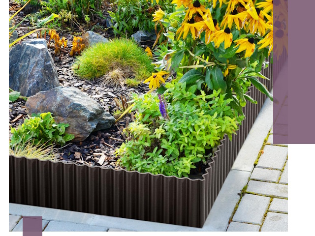 Металлические бордюры для клумб в Торжке — производство и монтаж